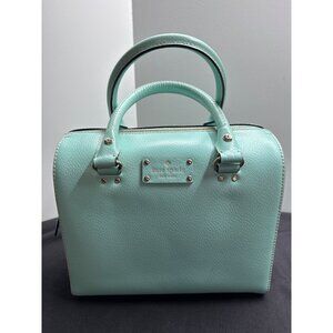 Kate Spade NY Wellesley Alessa Leather Satchel Hand Bag Mint Green